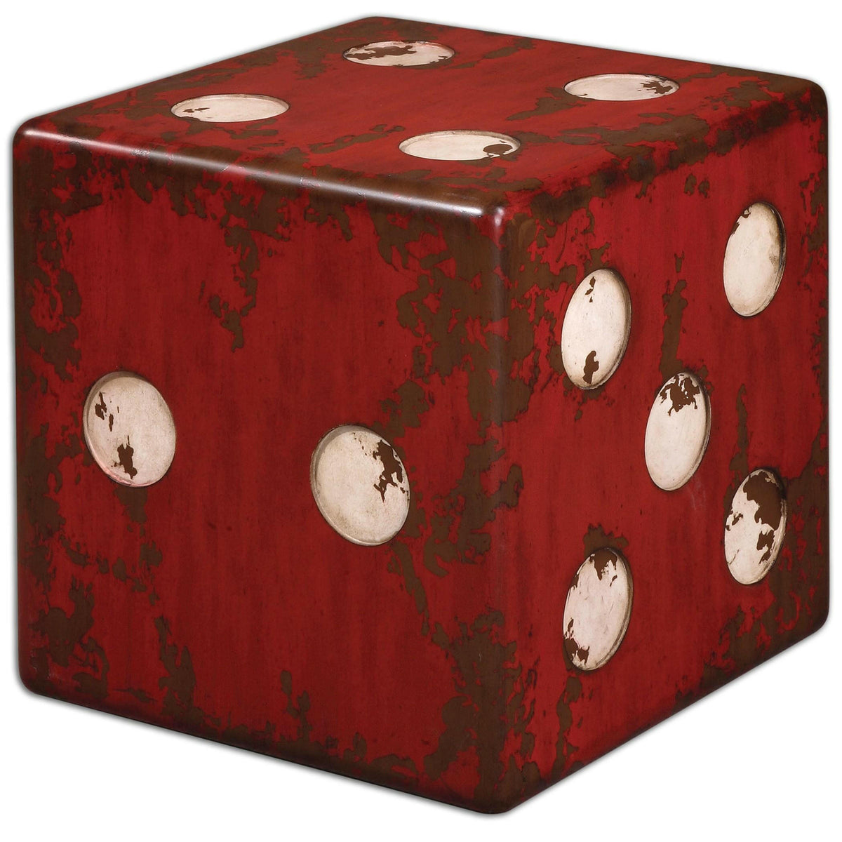 Dice Red Accent Table.