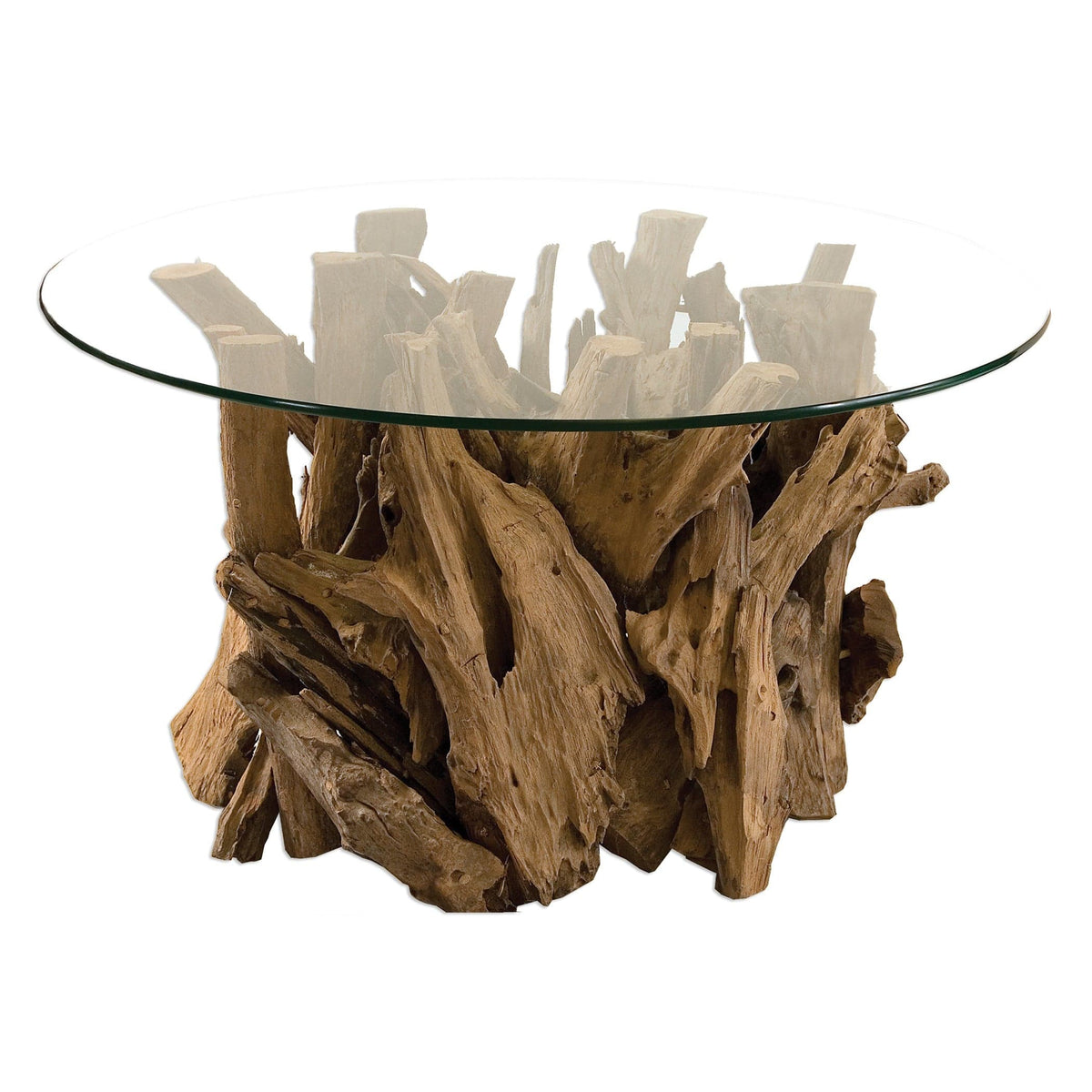 Uttermost Living Driftwood Glass Top Coffee Table House of Isabella UK