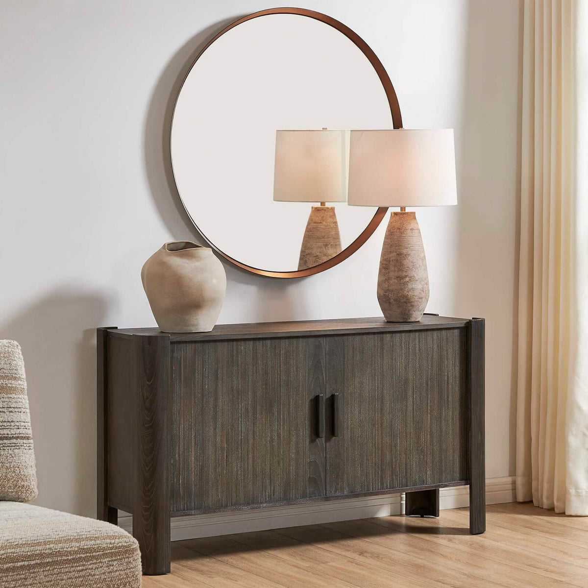 Uttermost Living Drury 2 Door Storage Cabinet in Dark Grey House of Isabella UK