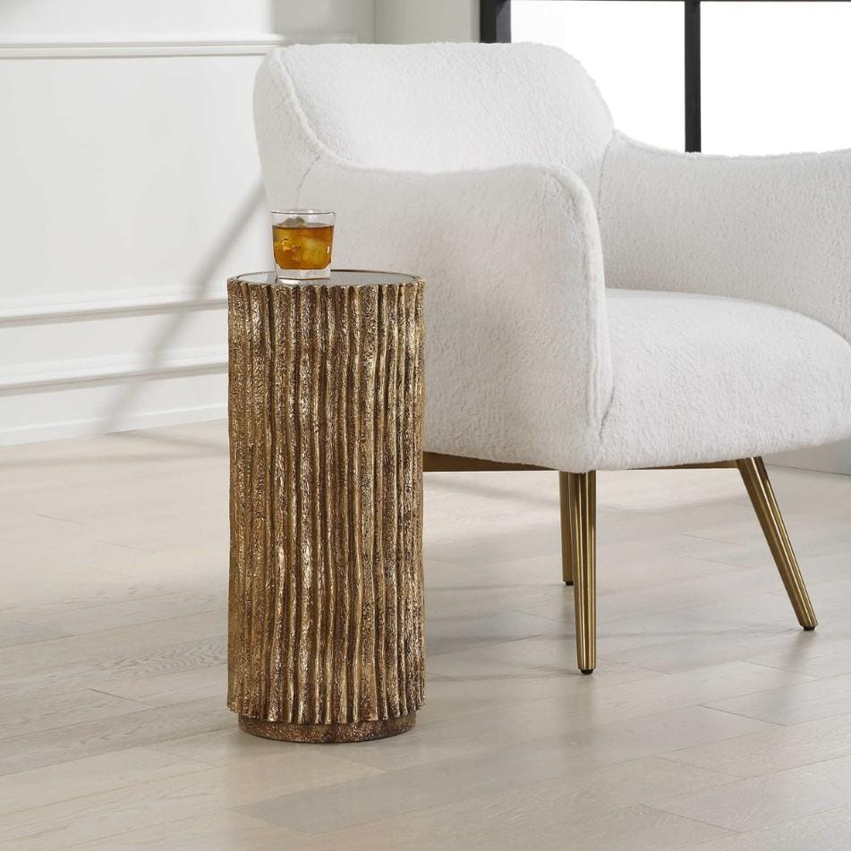 Uttermost Living Echo Brass Drink Table House of Isabella UK