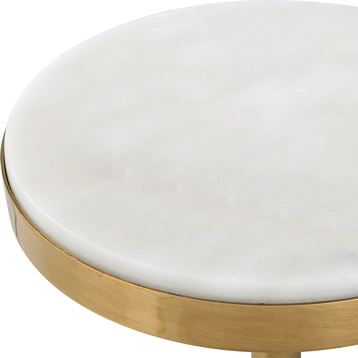 Uttermost Living Edifice Drinks Table in White Marble House of Isabella UK