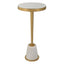 Uttermost Living Edifice Drinks Table in White Marble House of Isabella UK
