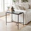 Uttermost Living Eisen Textured Glass Side Table House of Isabella UK