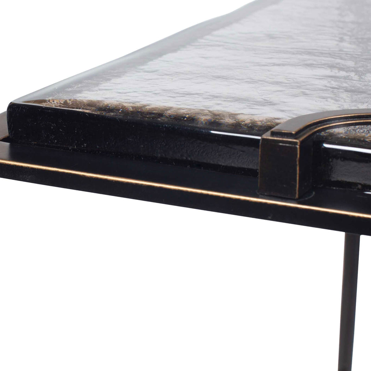 Uttermost Living Eisen Textured Glass Side Table House of Isabella UK