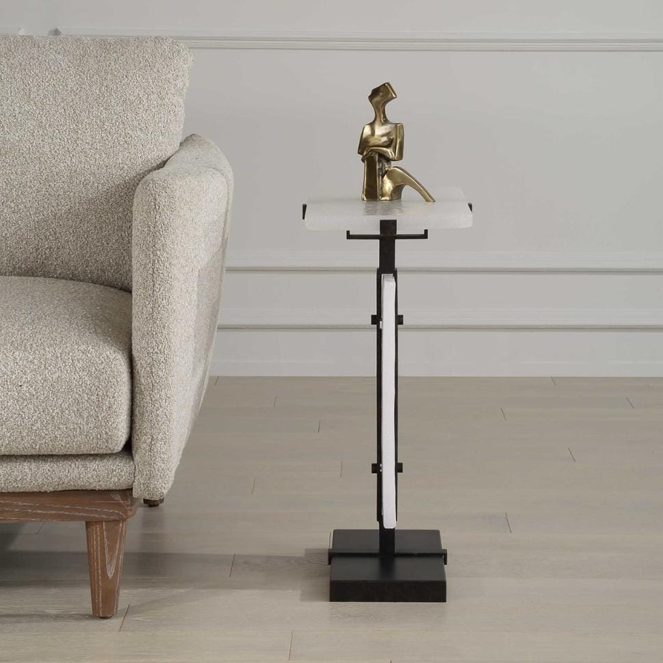 Uttermost Living Elements Bubble Glass Accent Table House of Isabella UK