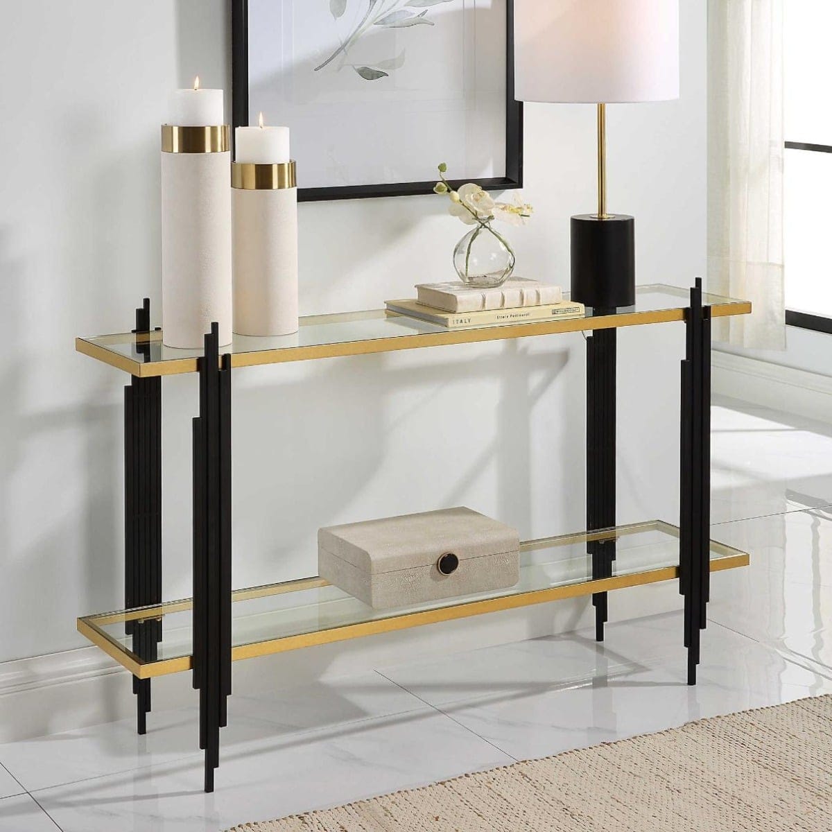 Uttermost Living Empire Cityscape Console Table House of Isabella UK