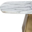 Uttermost Living Equilateral Coffee Table in Arabescato and Brass House of Isabella UK