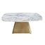 Uttermost Living Equilateral Coffee Table in Arabescato and Brass House of Isabella UK