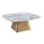 Uttermost Living Equilateral Coffee Table in Arabescato and Brass House of Isabella UK