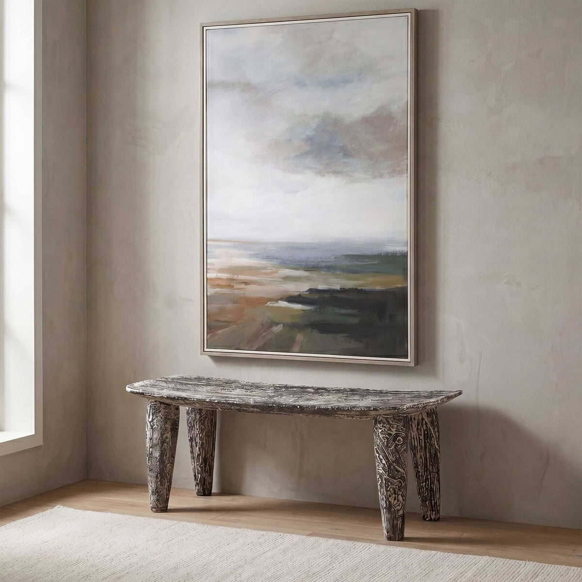 Uttermost Living Fade To Black Wood Bench House of Isabella UK