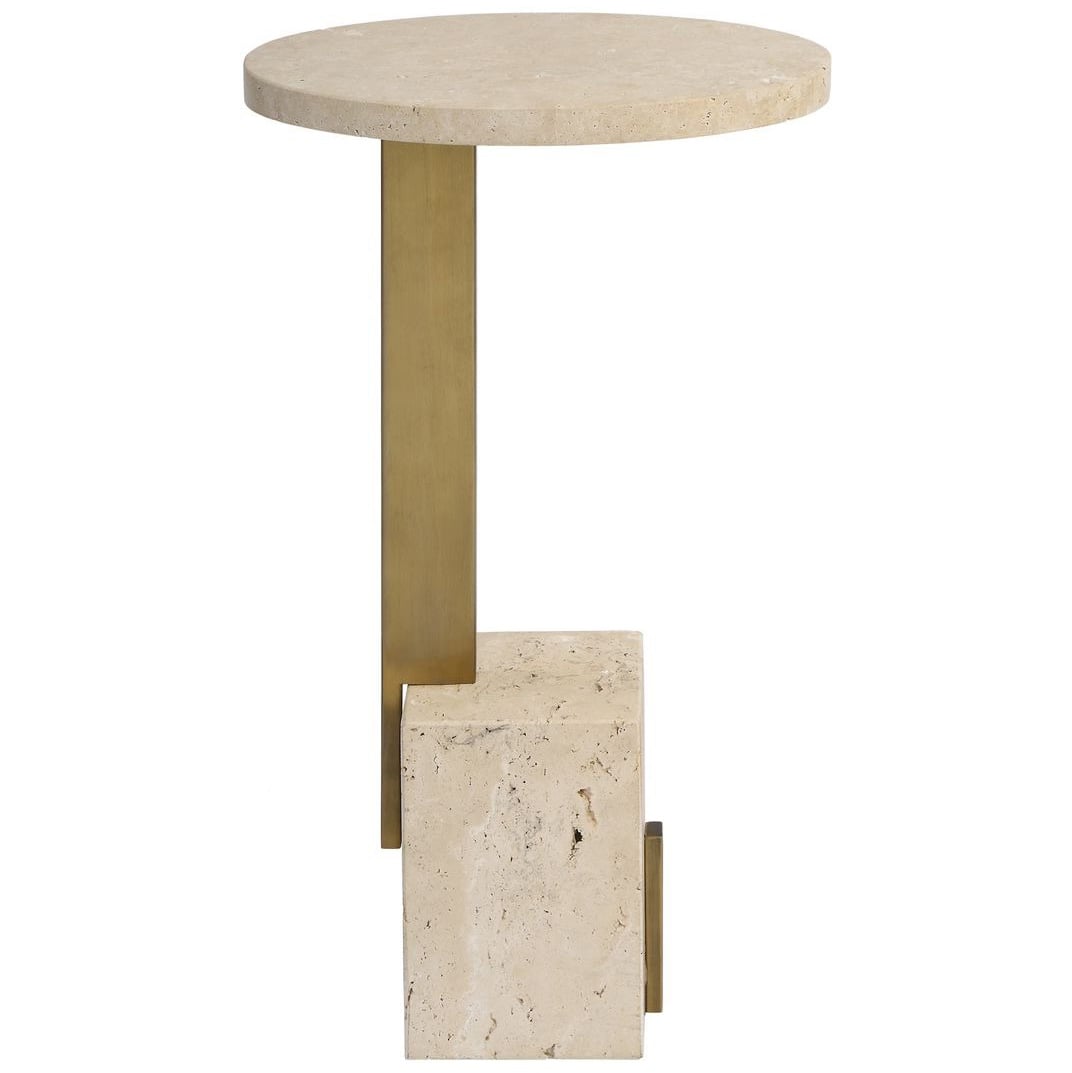Uttermost Living Feranno Accent Table in Travertine House of Isabella UK