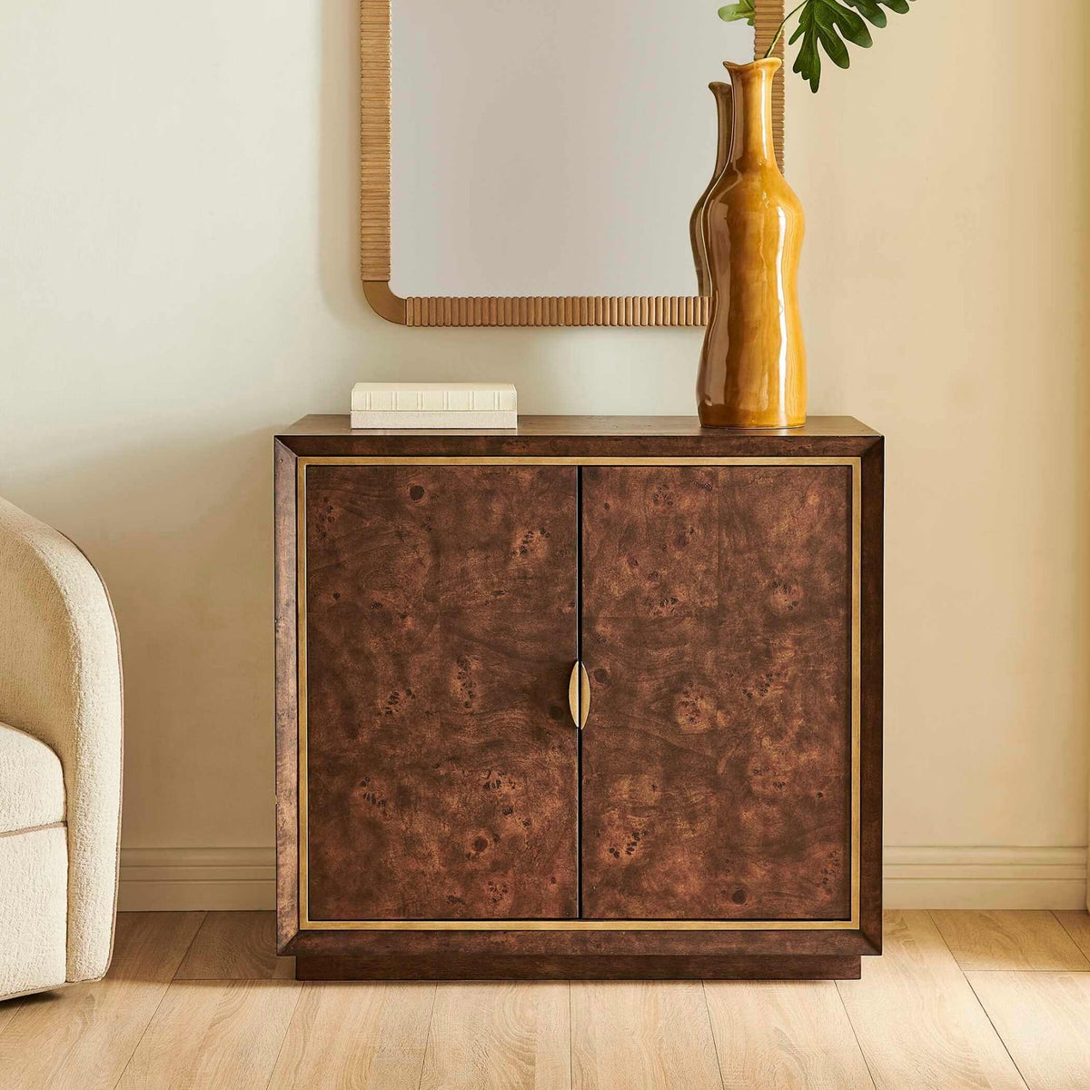 Uttermost Living Flores Burl Wood 2 Door Cabinet House of Isabella UK