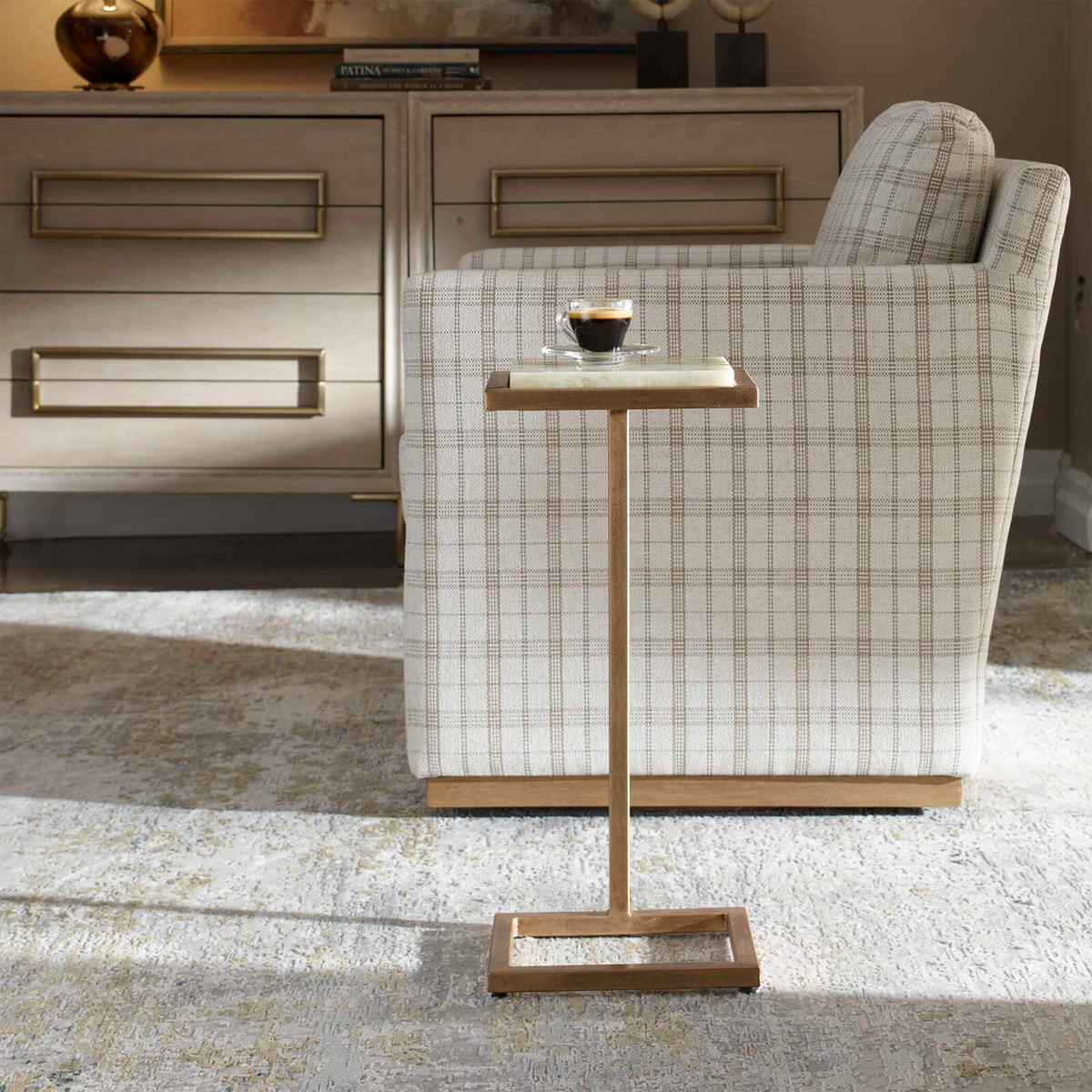 Uttermost Living Gamora Marble Drink Table House of Isabella UK