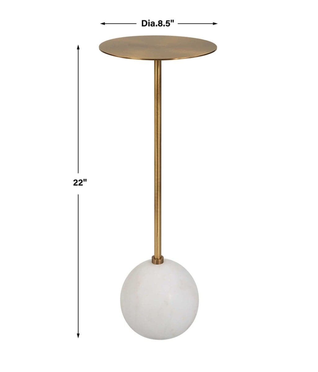 Uttermost Living Gimlet White Drink Table House of Isabella UK