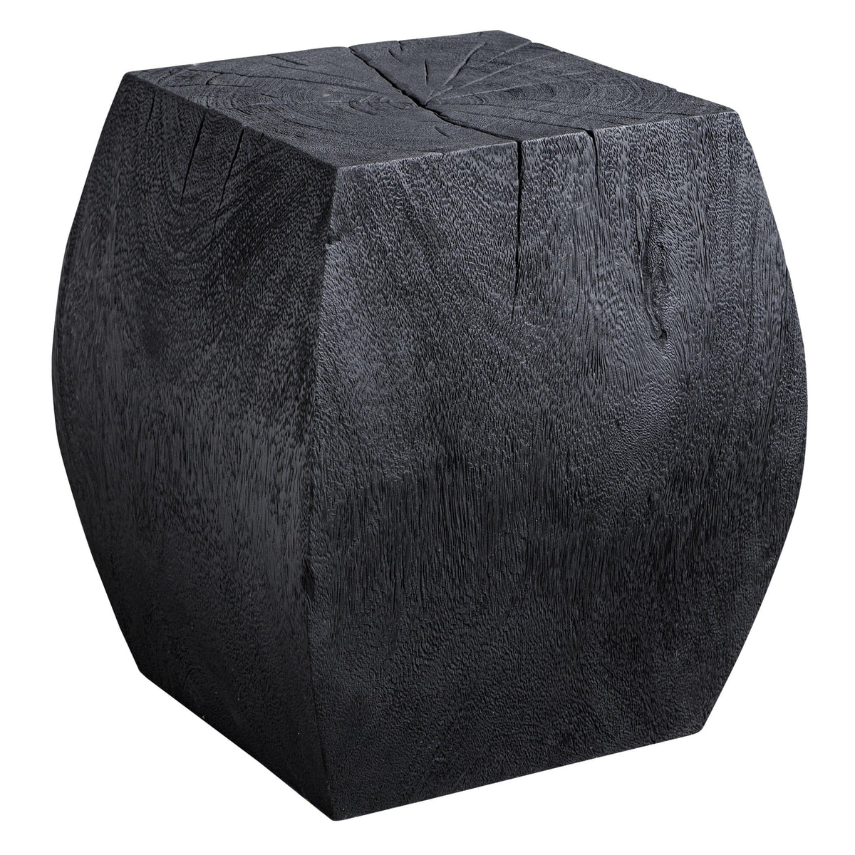 Uttermost Living Grove Black Wooden Accent Stool House of Isabella UK