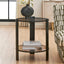 Uttermost Living Hanson Side Table in Bronze and Dark Glass House of Isabella UK