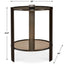 Uttermost Living Hanson Side Table in Bronze and Dark Glass House of Isabella UK
