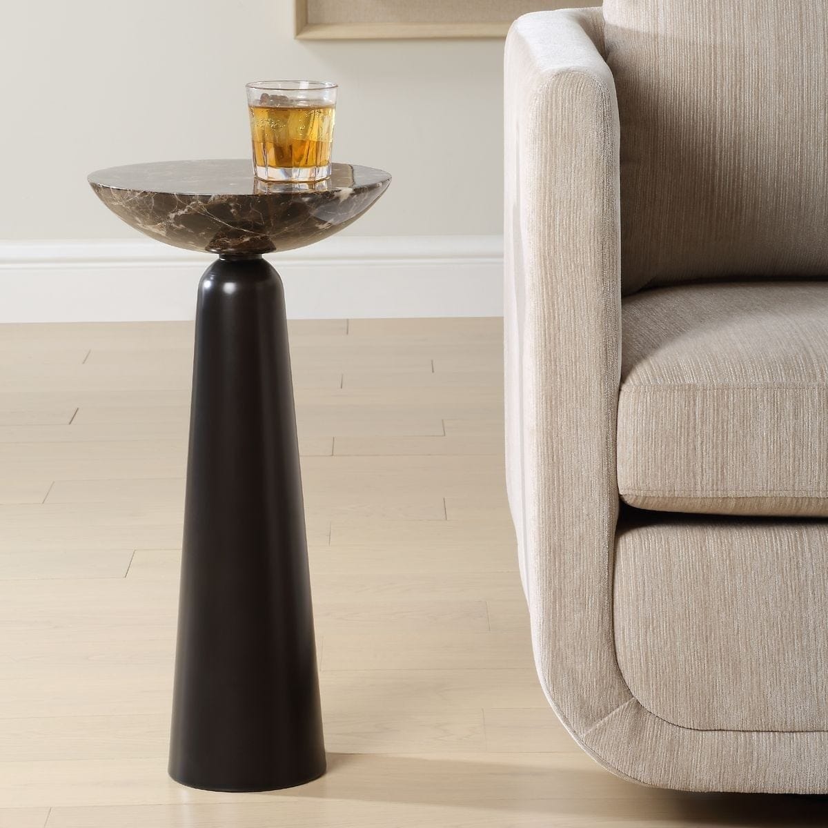 Uttermost Living Hastings Accent Table in Brown Marble House of Isabella UK