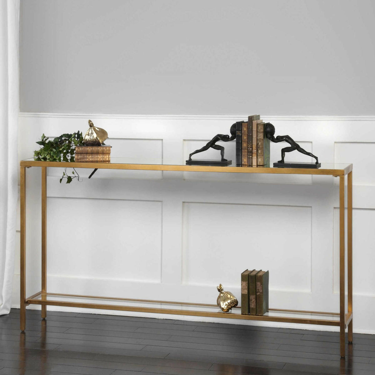 Hayley Gold Console Table.