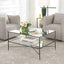 Uttermost Living Henzler Mirrored Steel Coffee Table House of Isabella UK