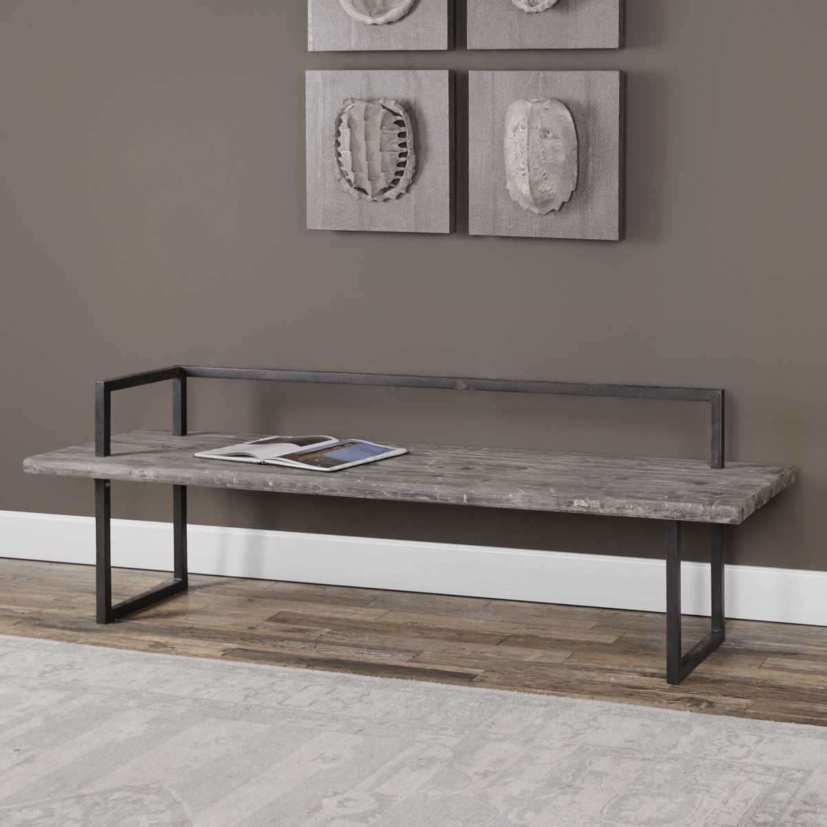 Uttermost Living Herbert Reclaimed Wood Bench House of Isabella UK