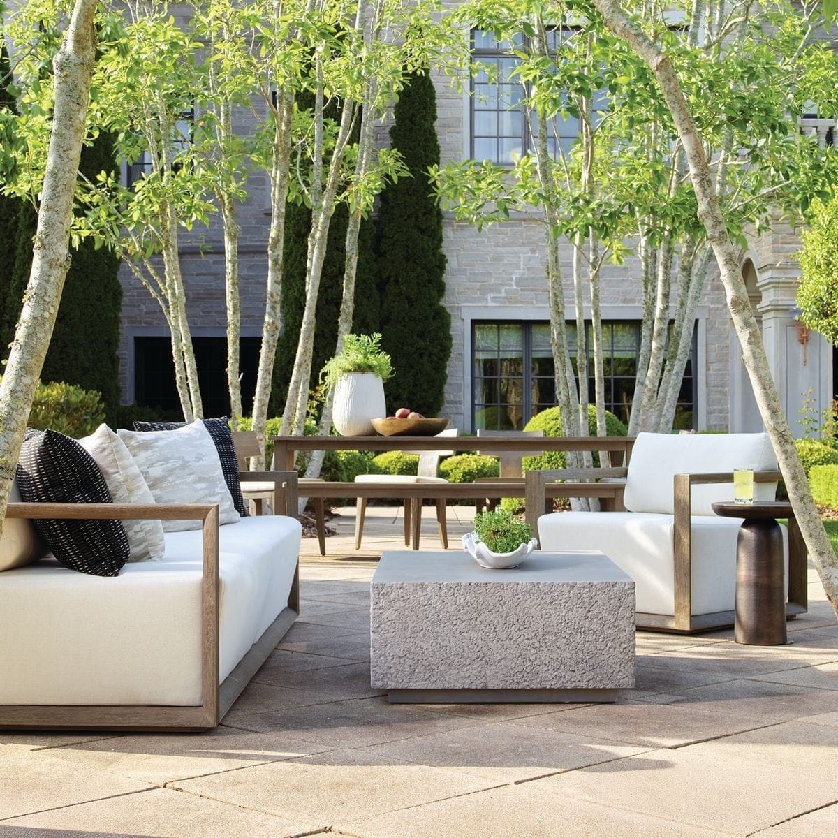 Uttermost Living Hesston Outdoor Concrete Coffee Table House of Isabella UK