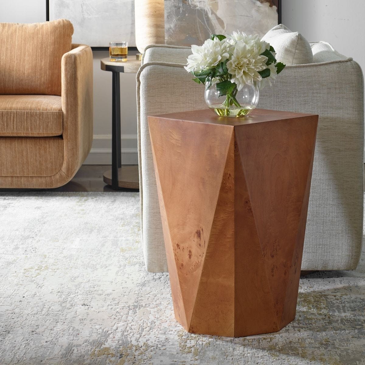 Uttermost Living Hughes Geometric Accent Table House of Isabella UK