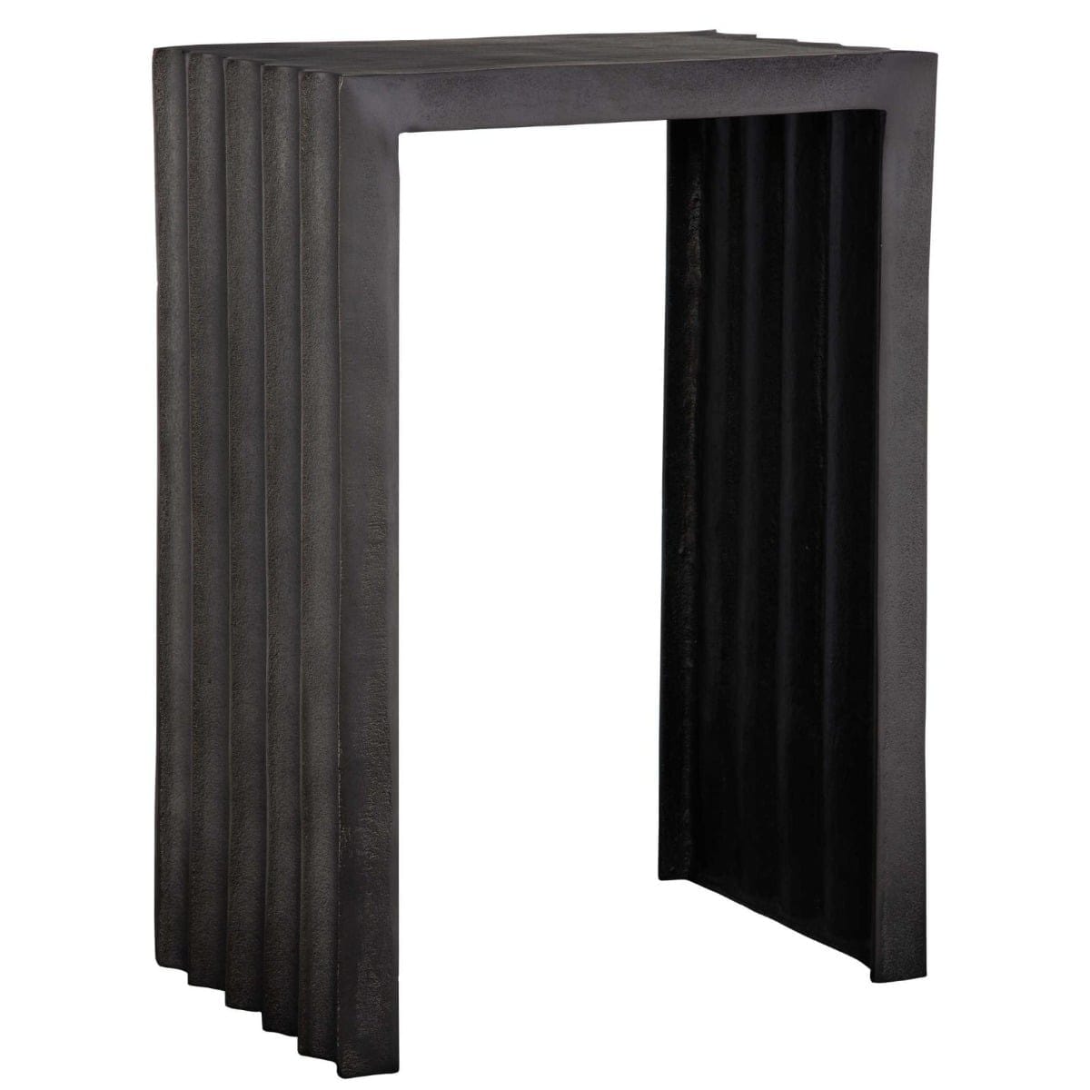 Uttermost Living In The Groove Aluminum Accent Table House of Isabella UK