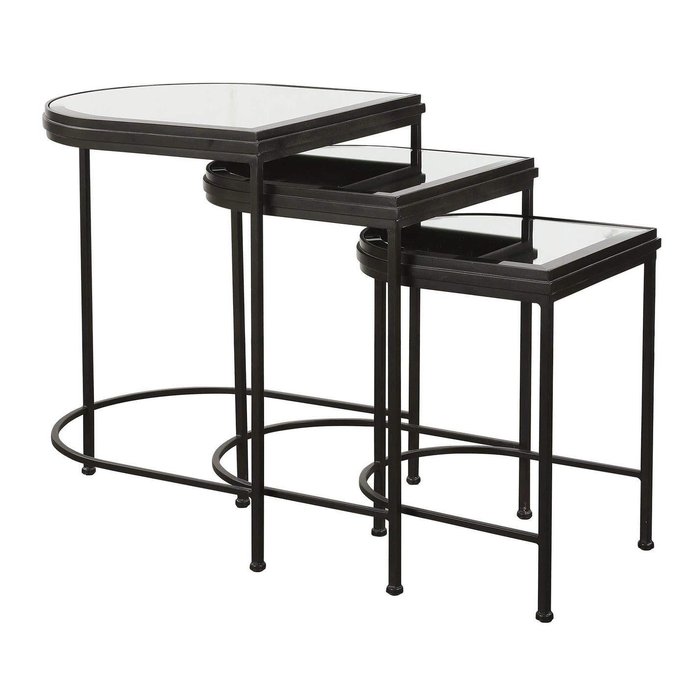 Uttermost Living India Black Nesting Tables, S/3 House of Isabella UK