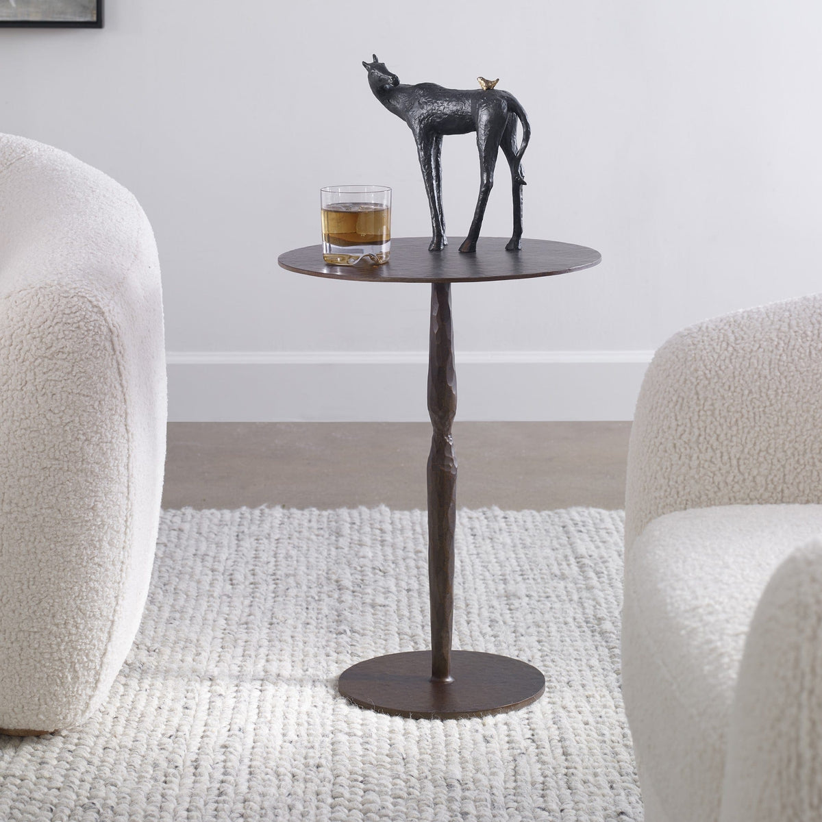 Uttermost Living Industria Copper Bronze Accent Table House of Isabella UK