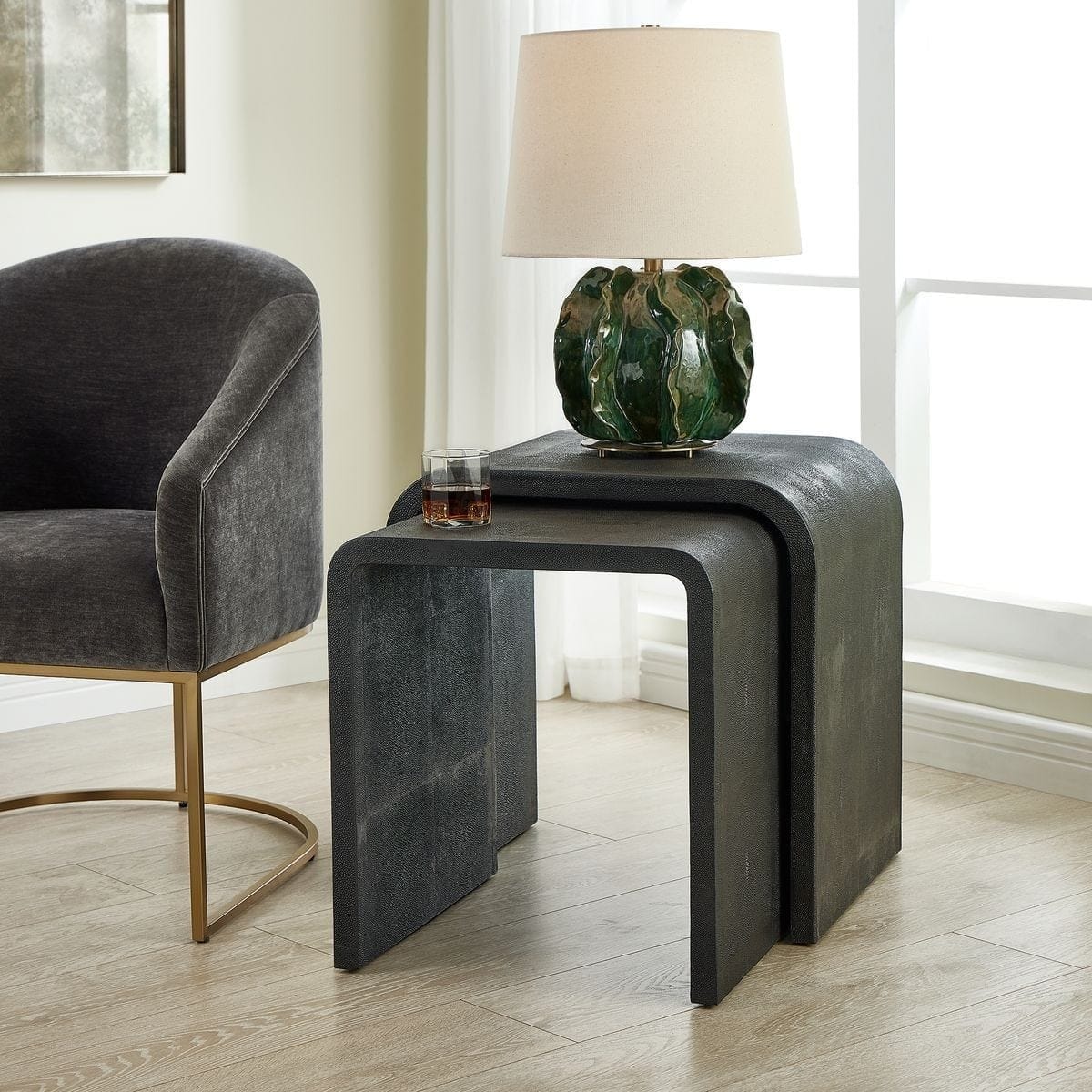 Uttermost Living Interpose Nesting Side Table Set of 2 House of Isabella UK