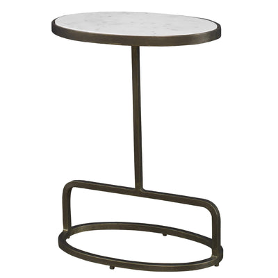 Uttermost Living Jessenia White Marble Accent Table House of Isabella UK