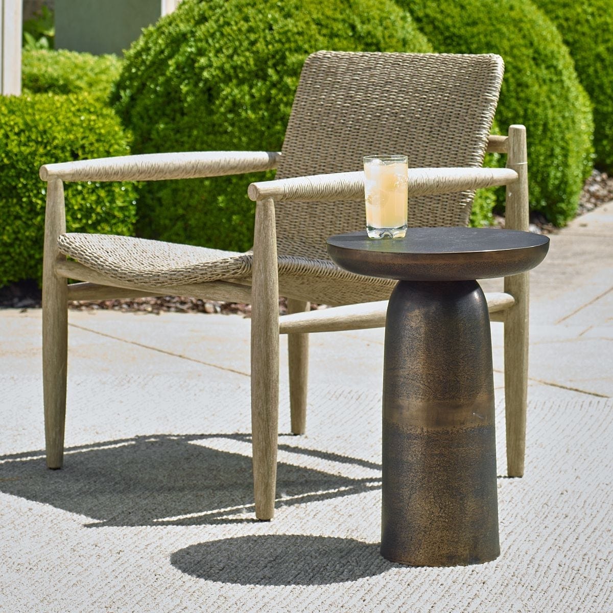 Uttermost Living Joppa Dark Bronze Outdoor Accent Table House of Isabella UK