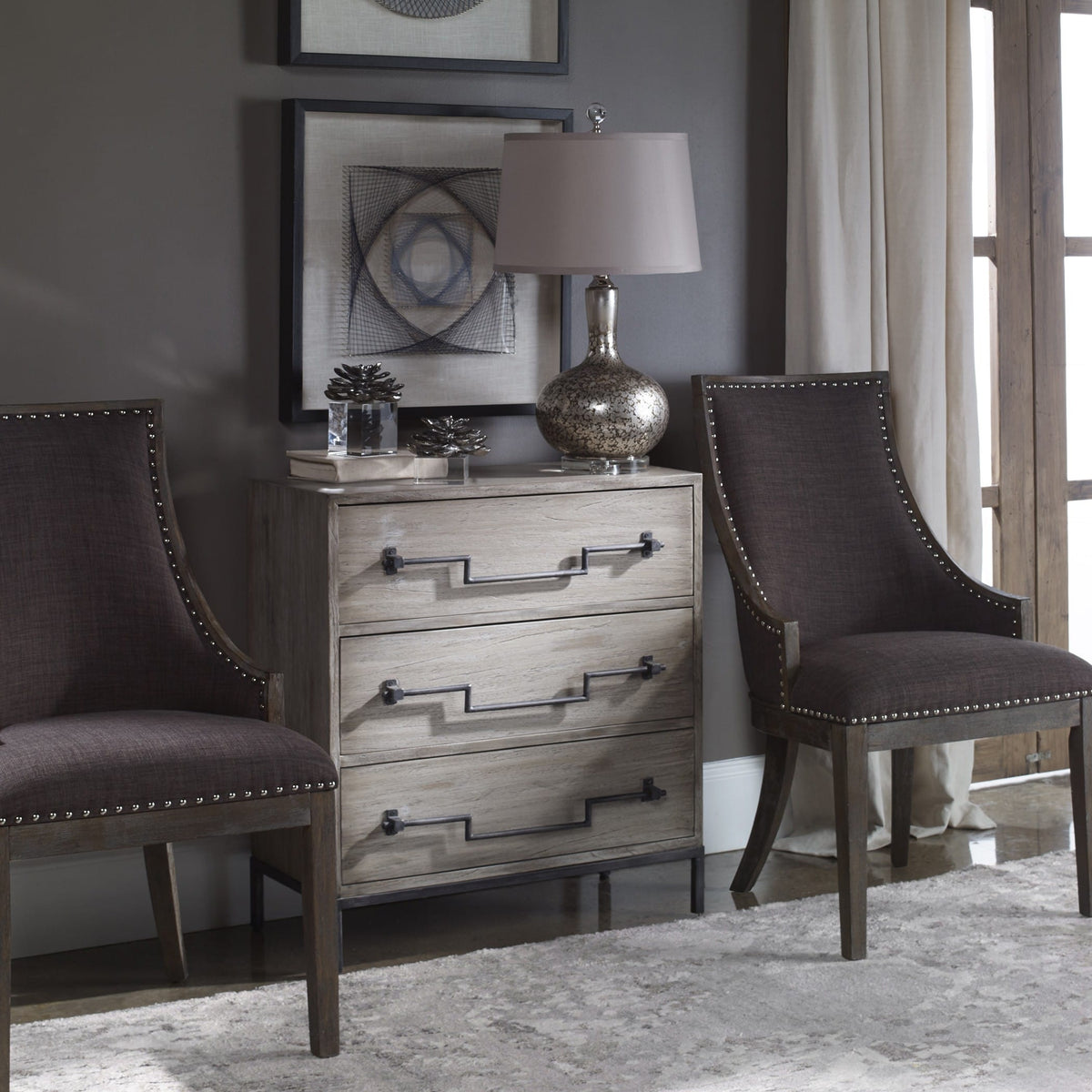 Uttermost Living Jory Aged Ivory Accent Chest House of Isabella UK
