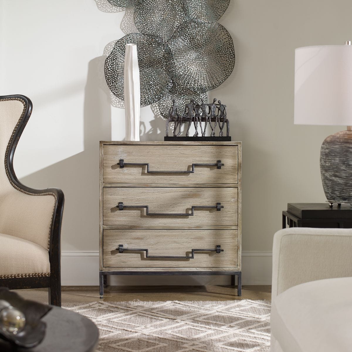Uttermost Living Jory Aged Ivory Accent Chest House of Isabella UK