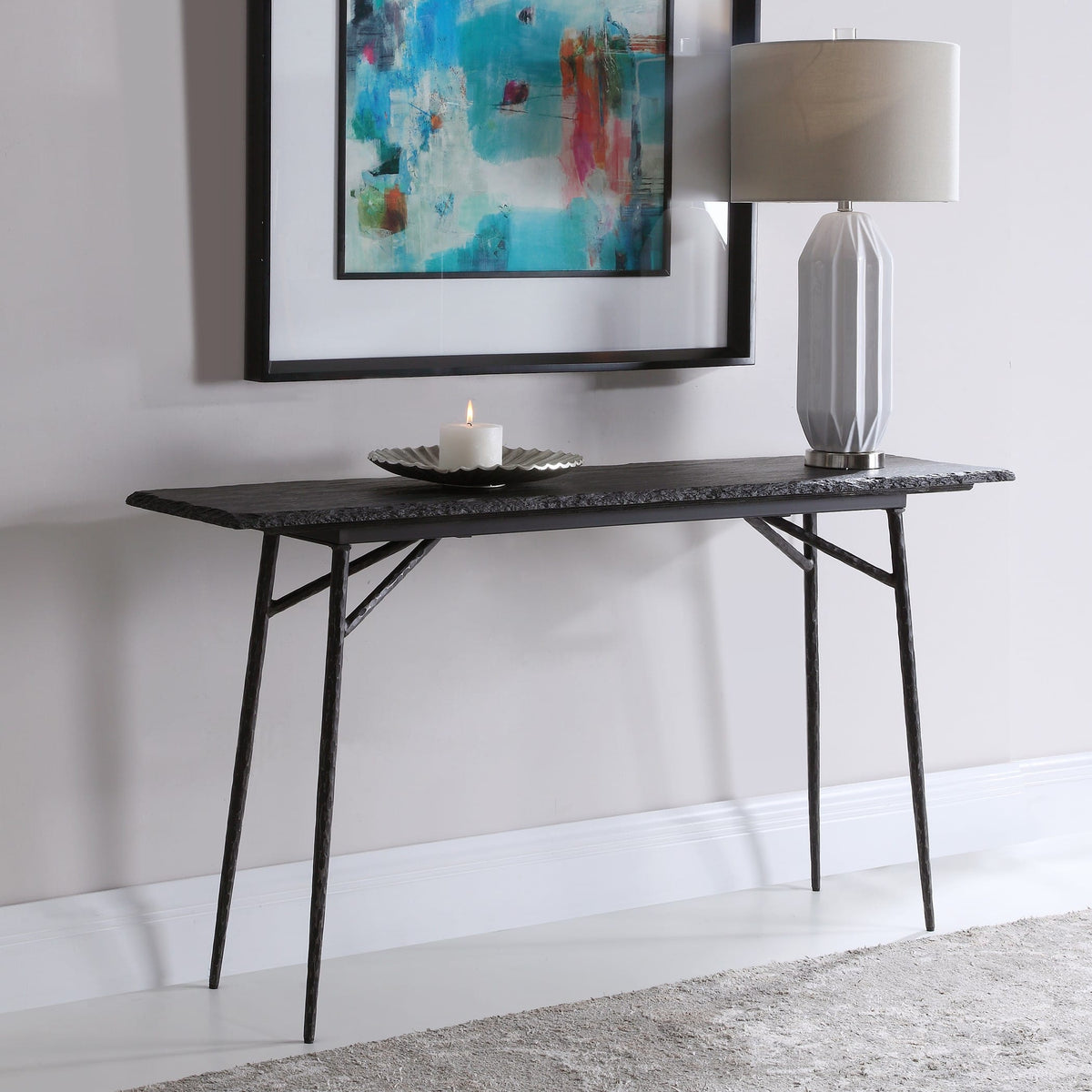 Uttermost Living Kaduna Slate Console Table House of Isabella UK