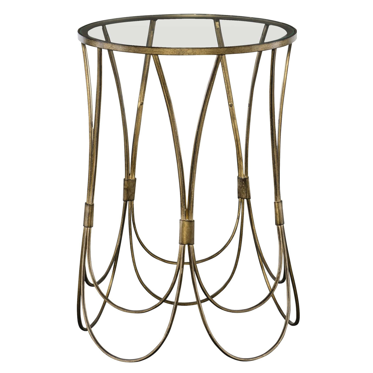 Uttermost Living Kalindra Gold Accent Table House of Isabella UK