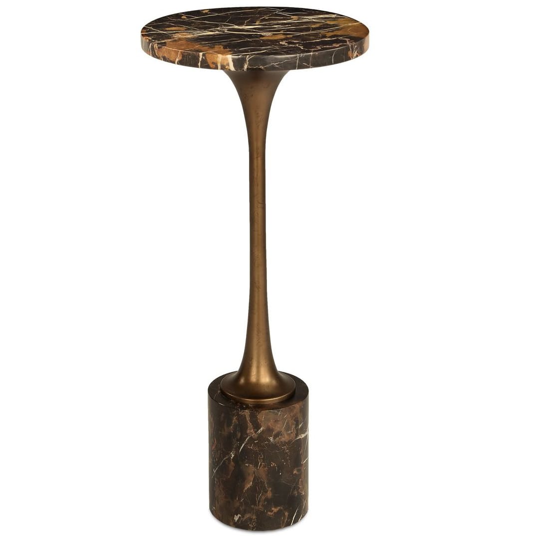 Uttermost Living Karnes Drink Table in Dark Marble House of Isabella UK