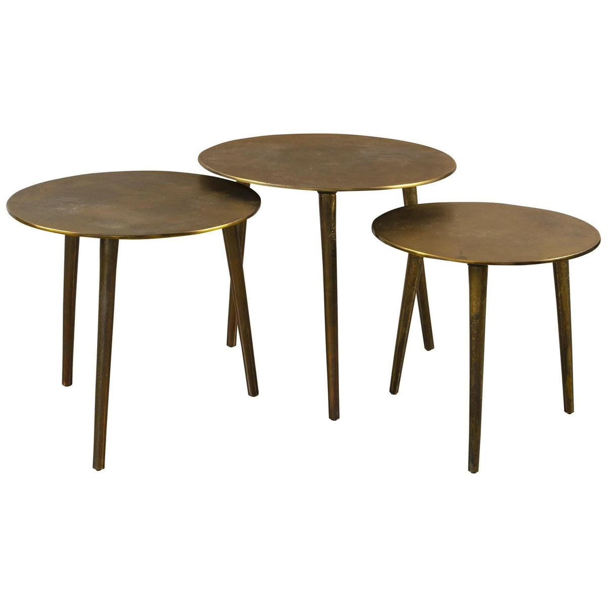 Kasai Gold Coffee Tables, S/3.