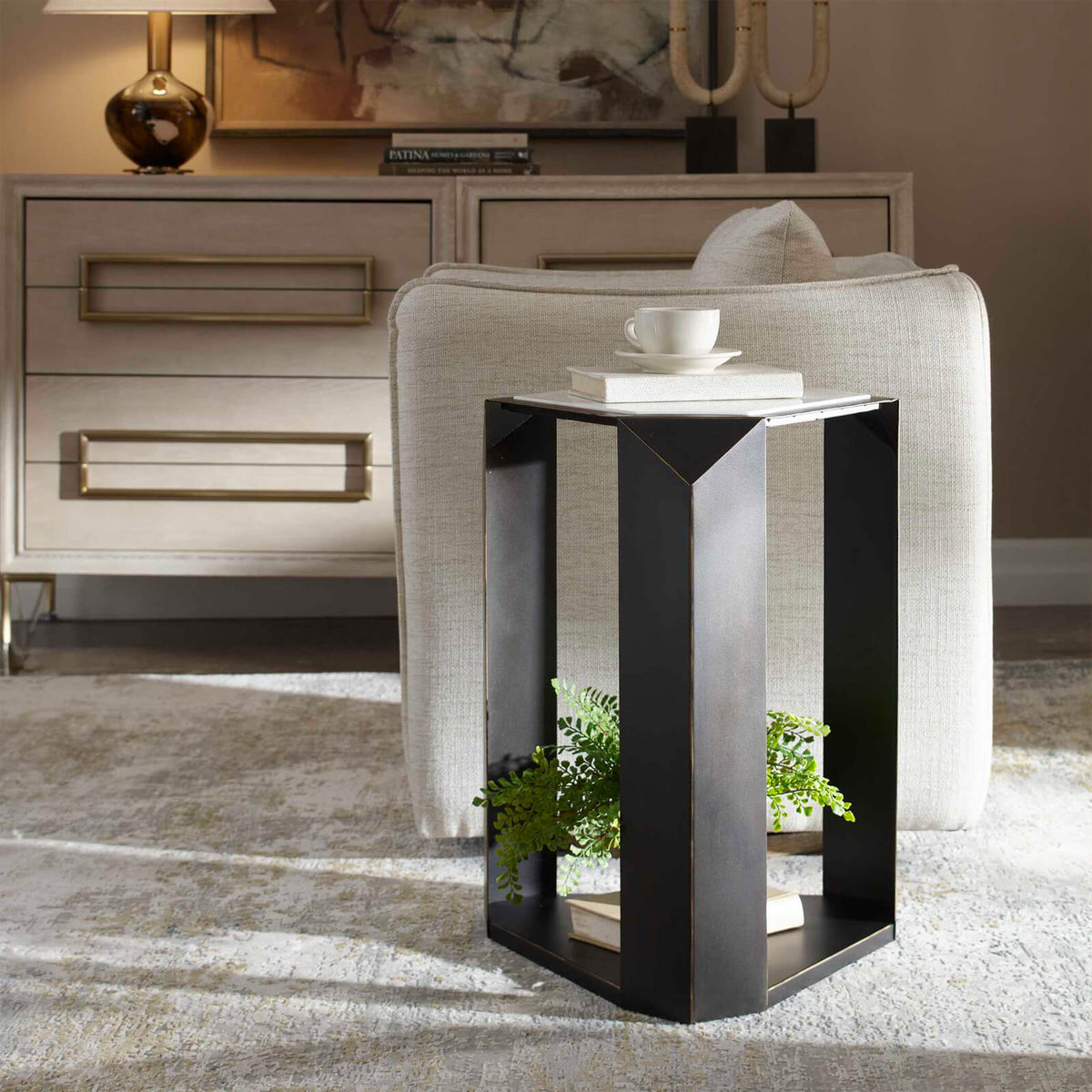 Uttermost Living Keenan Geometric Side Table House of Isabella UK