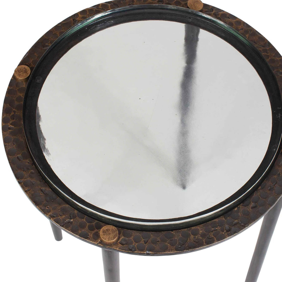 Uttermost Living Kennington Round Glass Side Table House of Isabella UK