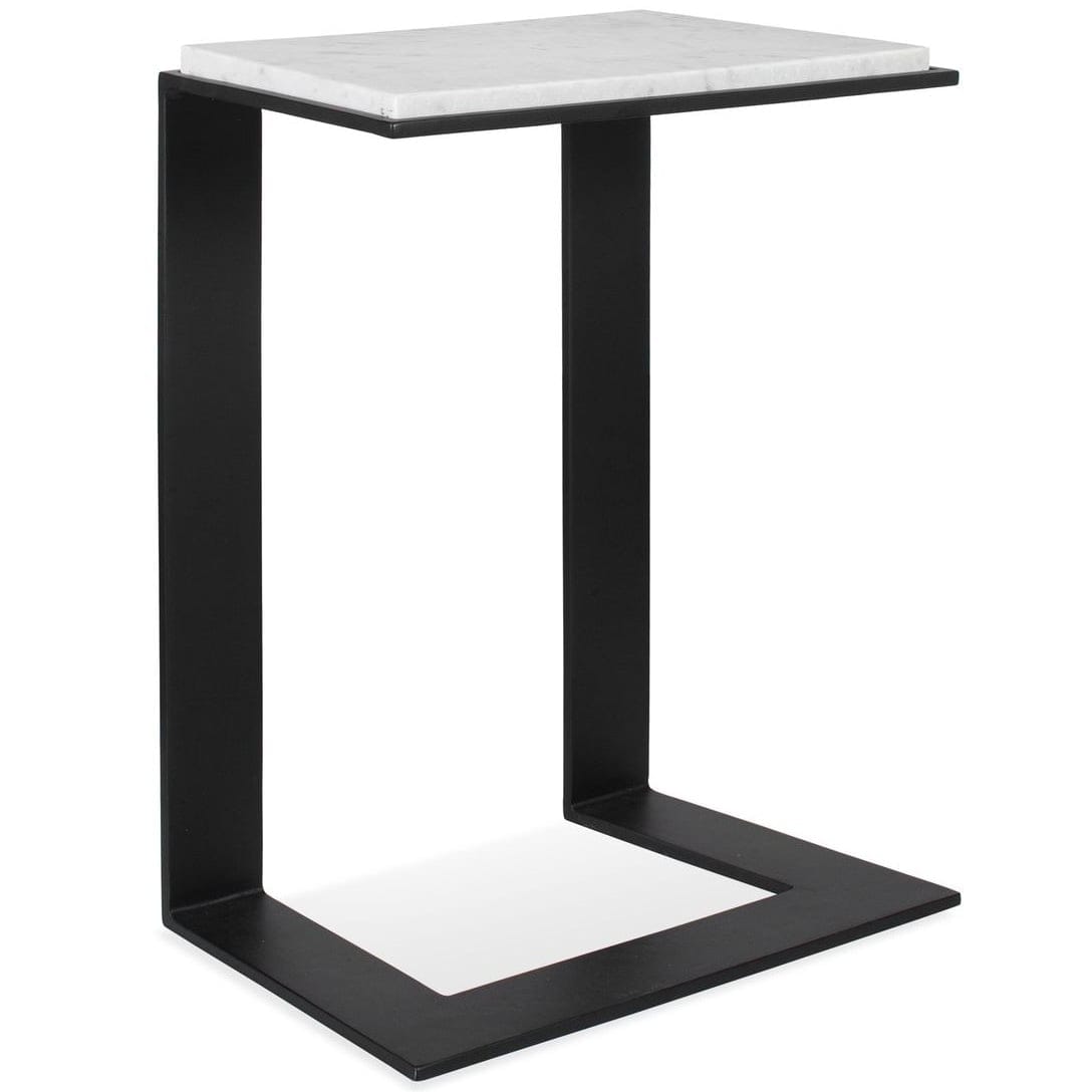 Uttermost Living Kenora Accent Table in White Marble House of Isabella UK