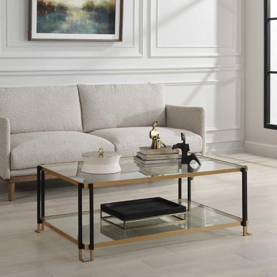 Uttermost Living Kentmore Glass Coffee Table House of Isabella UK