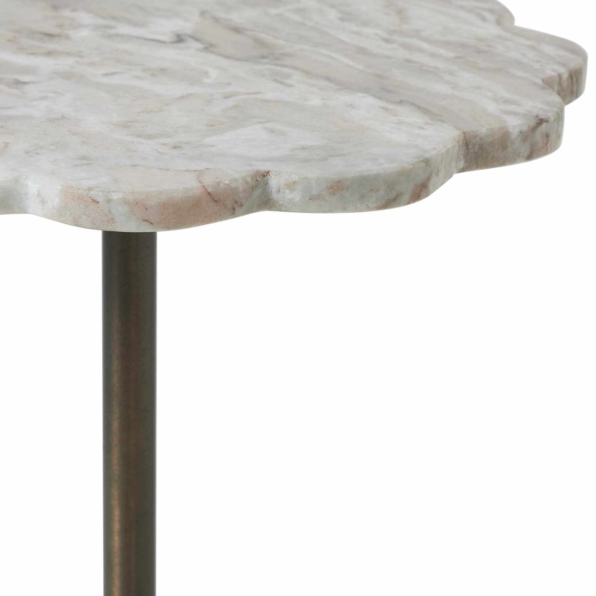 Uttermost Living Lana Scalloped Marble Drink Table House of Isabella UK