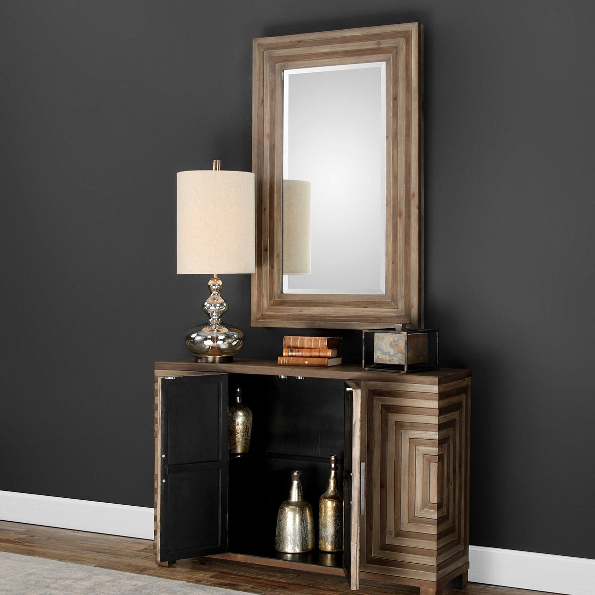 Uttermost Living Layton Geometric Console Cabinet House of Isabella UK