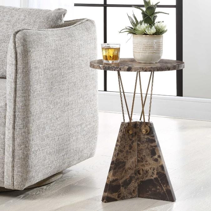 Uttermost Living Levitate Marble Accent Table House of Isabella UK