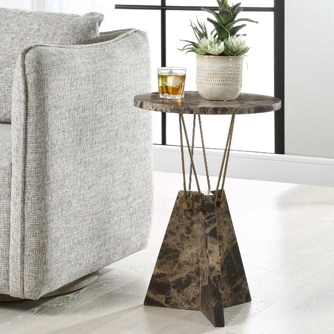Uttermost Living Levitate Marble Accent Table House of Isabella UK