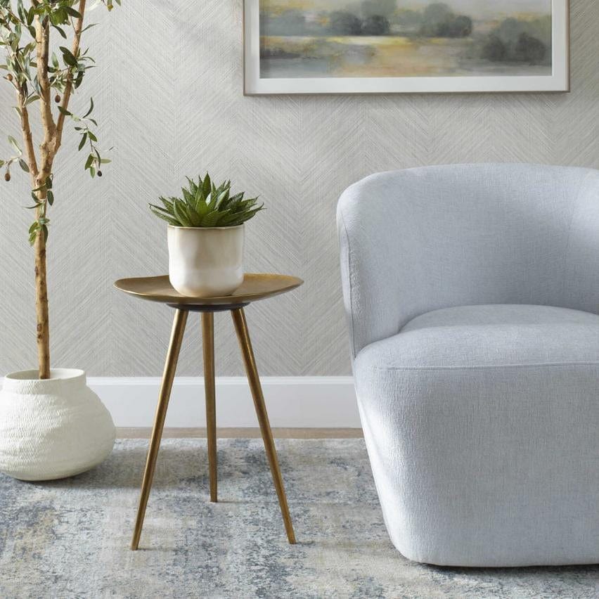 Lily Pad Antique Brass Accent Table.