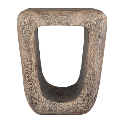 Uttermost Living Loophole Accent Stool in Bleached Wash House of Isabella UK