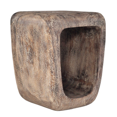 Uttermost Living Loophole Accent Stool in Bleached Wash House of Isabella UK